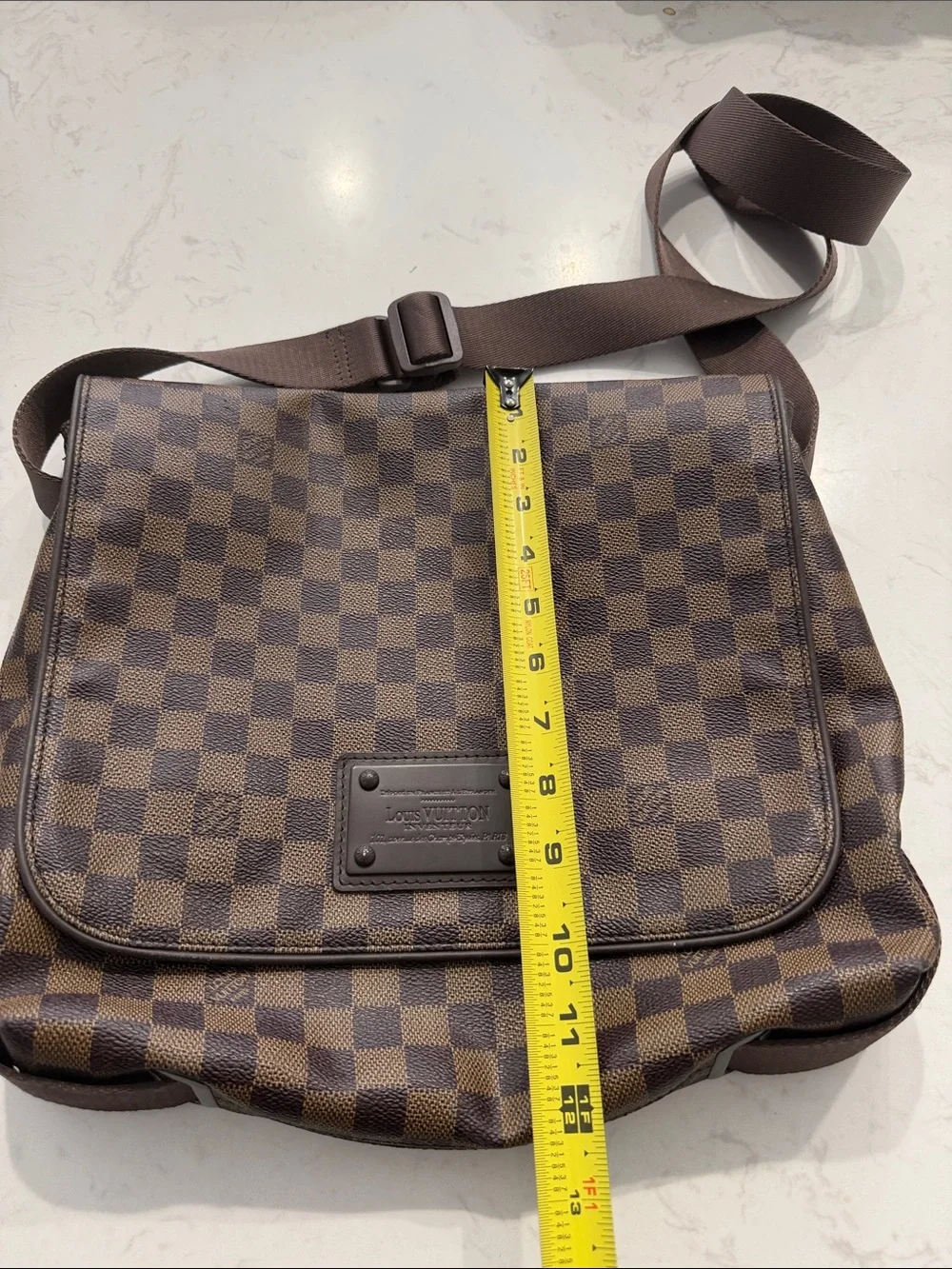 Messenger Bag with Gold Hardware